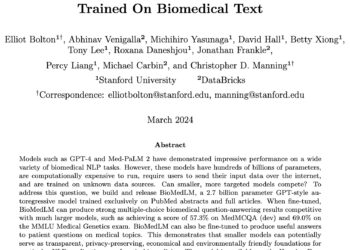 BioMedLM ：一个可以在笔记本电脑上运行推理的生物医学语言模型