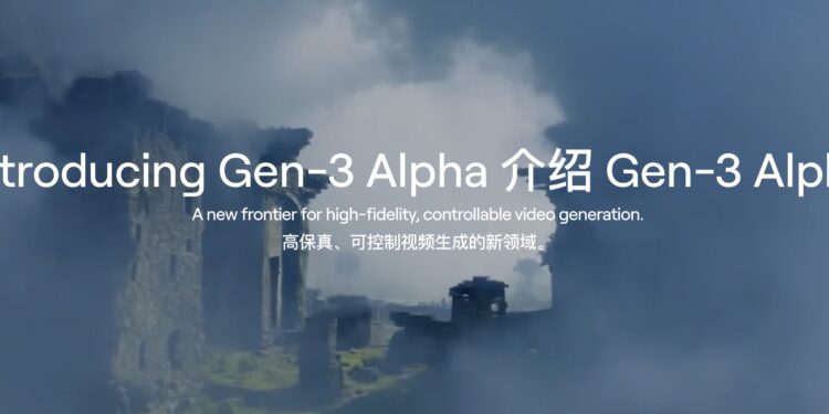Runway 推出新一代视频生成模型 Gen-3 Alpha 能够进行精细时间控制