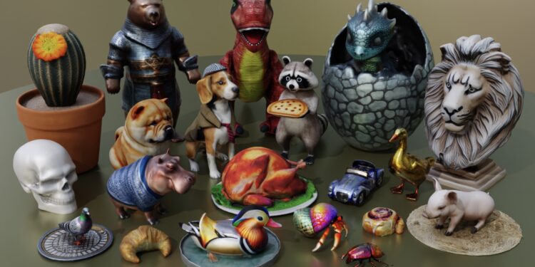 Meta 发布端到端生成高质量的 3D 资产生成模型 不到一分钟生成高质量3D模型