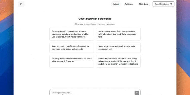 Screenpipe：24小时不间断记录你的屏幕和音频数据 帮你自动干活