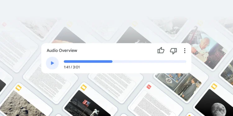 Google  NotebookLM推出 “Audio Overview” 的功能 可以将任意文档转换成播客对话