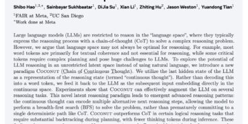 Coconut：连续思维链 一种新的大语言模型推理方法 直接在内部思考